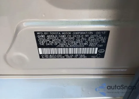 2013 Lexus Gs 350 z USA, uszkodzony, nr VIN JTHBE1BL3D5022444